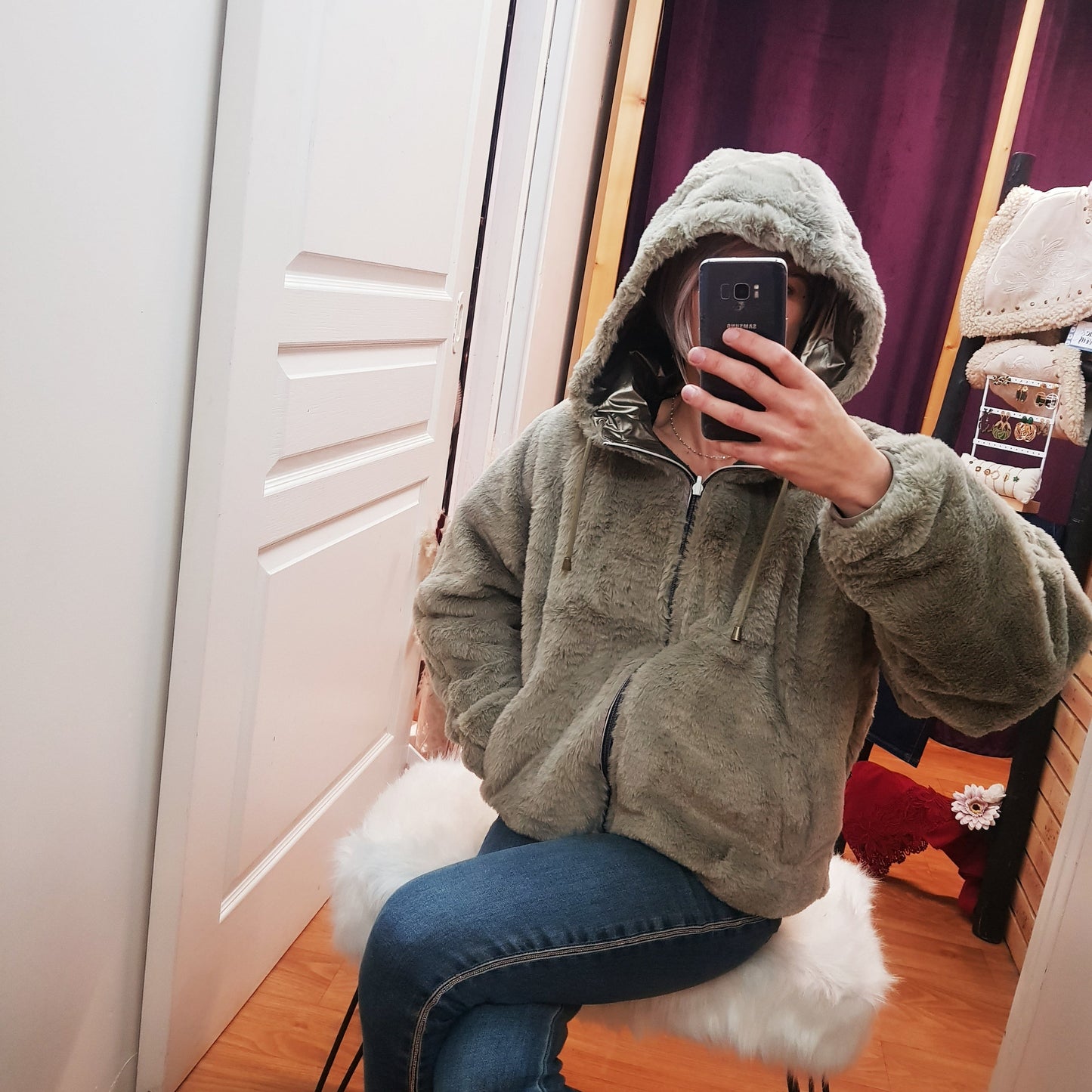 Blouson Issia – Brillance Urbaine et Double Style Réversible