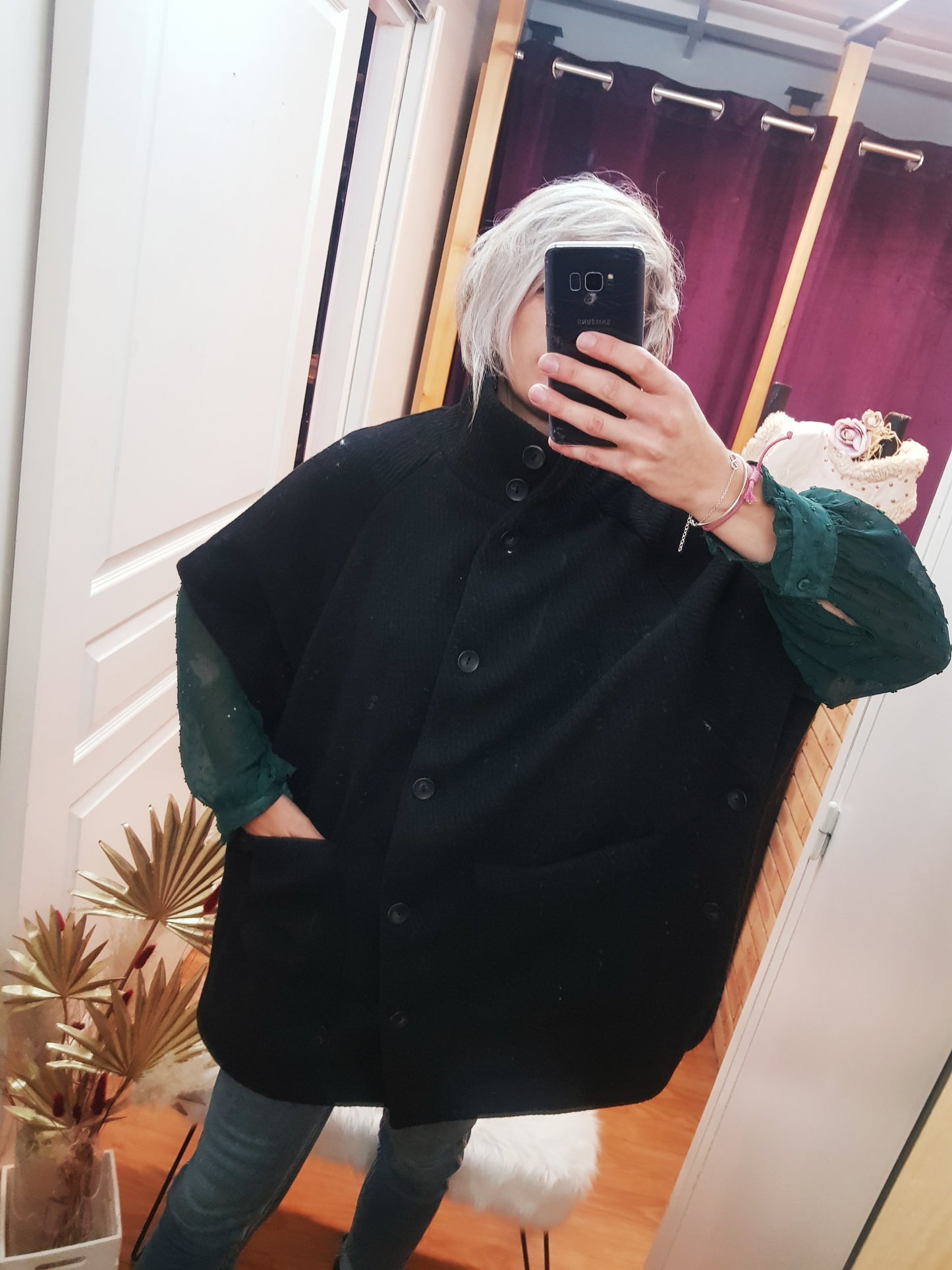 Veste Oversize Crème – Esprit Cape & Élégance Structurée