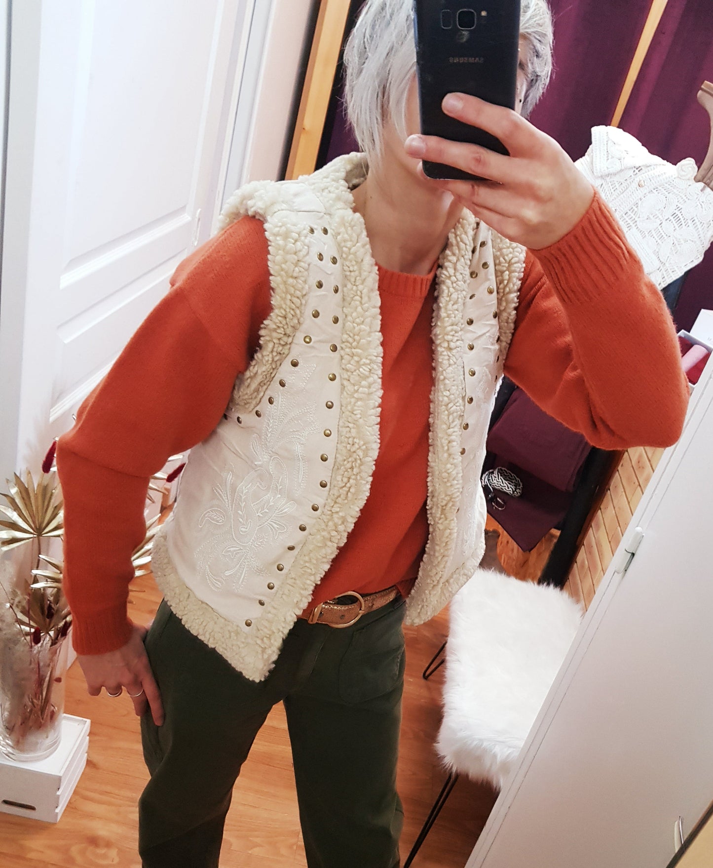 Gilet sans manches Larina Naturel