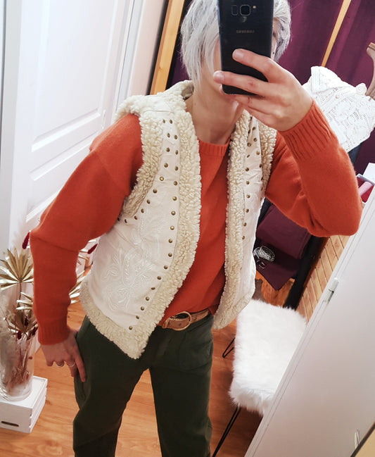 Gilet sans manches Larina Naturel