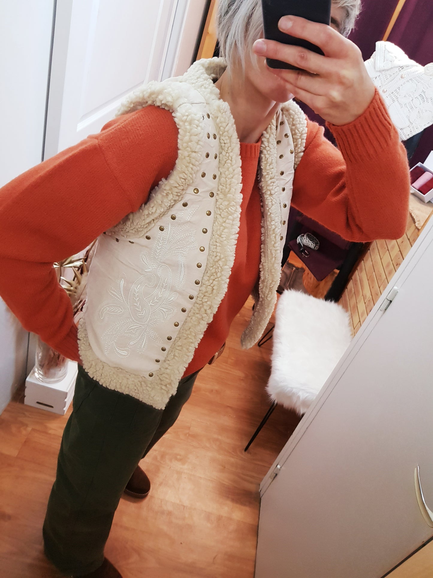 Gilet sans manches Larina Naturel