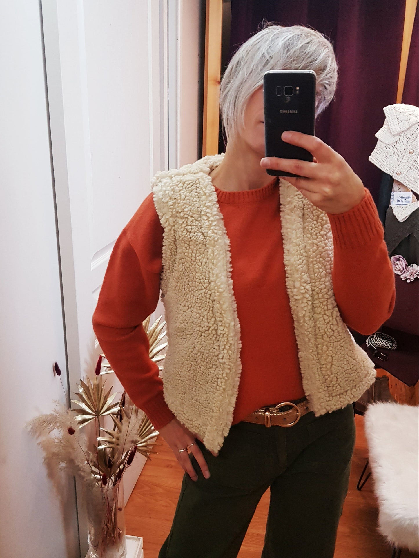 Gilet sans manches Larina Naturel