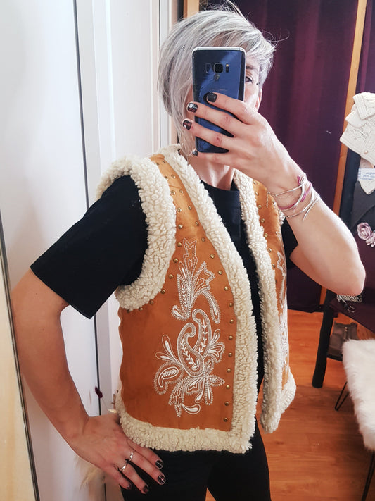 Gilet sans manches Larina Camel